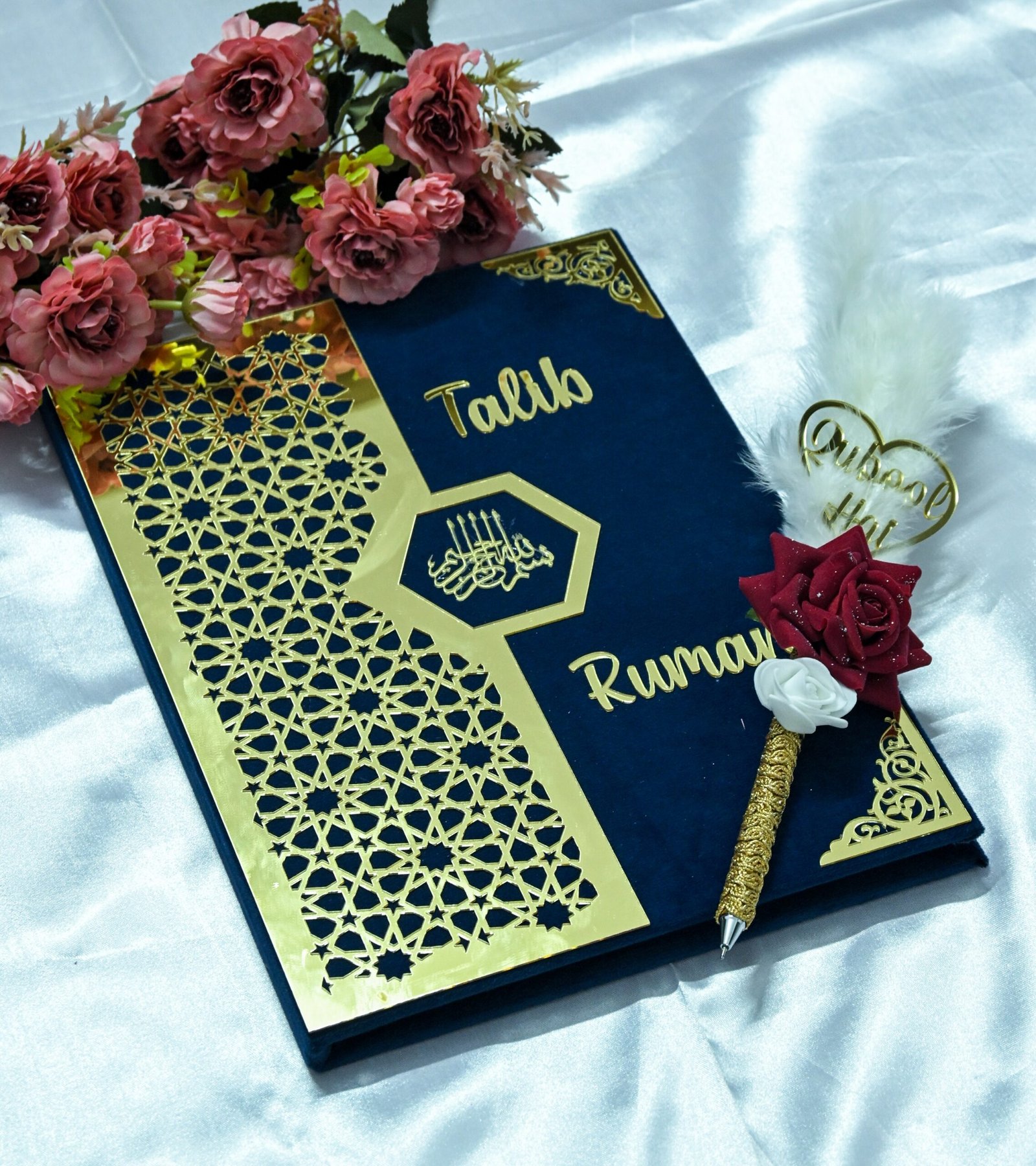 Star Design Nikah Nama Red &Navy Blue - Image 2